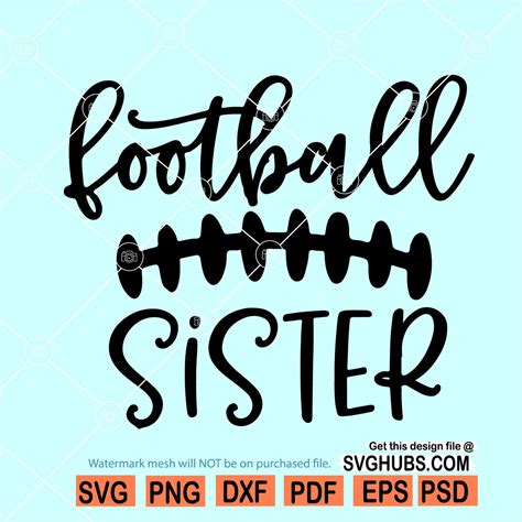 Download Free football sister 5 for Cricut Machine